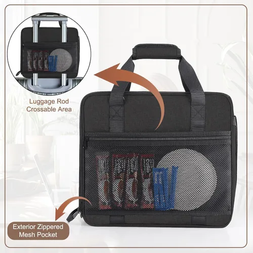 Miniatura 6 de Anitor Bolsa de viaje portátil para cafetera de transporte Keurig K-Mini/K-Mini Plus/K-Express, bolsa de viaje para máquina de café de una sola Negro