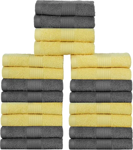 Miniatura 40 de Ample Decor Juego de 12 toallas de baño de 600 GSM, 100% algodón, 4 toallas de baño, 4 toallas de mano, 4 paños de lavado, absorbentes y suaves