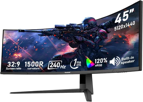 Miniatura 12 de Gawfolk - Monitor de computadora PC de 27 pulgadas, monitor curvo para juegos de 1800R 180Hz, FHD1080p 1ms sin bisel, freesync, 98% sRGB, ángulo