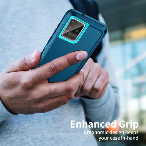 Miniatura 7 de Funda para Galaxy S20 Ultra 5G, resistente a prueba de golpes, 3 capas, protección de cuerpo completo, funda resistente para Galaxy S20 Ultra de 6.9