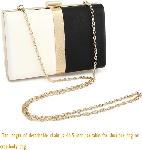 Miniatura 5 de CARIEDO Bolso de noche para mujer, bolso de noche, bolso cruzado para boda, novia, para cóctel, fiesta, baile de graduación