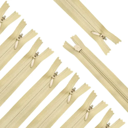Miniatura 22 de Renashed 45 cremalleras invisibles de nailon mixto de 21.5 pulgadas para costura, costura, artesanía, 20 colores (mezcla de colores)