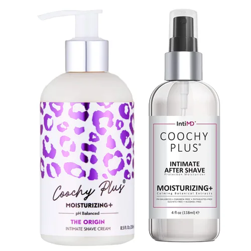 Miniatura 11 de Kit completo de afeitado íntimo IntiMD Coochy Plus - Coco Allure y humectante calmante de protección después del afeitado orgánico - Fórmula