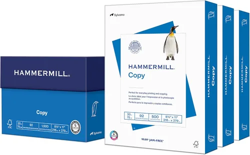 Miniatura 17 de Hammermill Papel para impresora, papel de copia de 20 libras, 8.5 x 11 pulgadas, 5 resmas (2500 hojas), 92 brillante, fabricado en los Estados Unidos