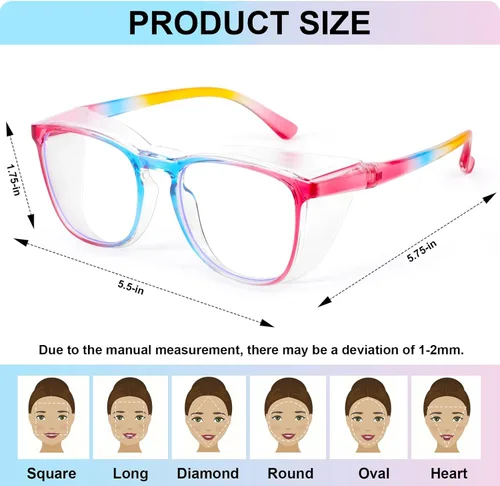 Miniatura 2 de OXG Paquete de 3 elegantes gafas de seguridad, ANSI Z87+ anti niebla, gafas de seguridad con bloqueo de luz azul, gafas protectoras para enfermeras
