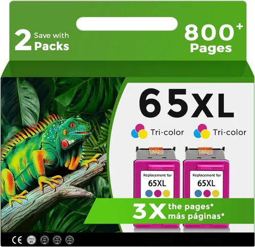 65XL - Cartuchos de tinta de repuesto para HP Ink 65 XL, paquete combinado de colores remanufacturados para HP65 HP65XL 5055 5000 5052 5010 5070