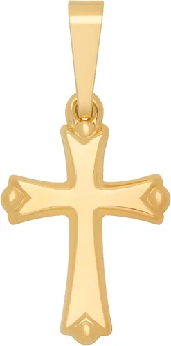Miniatura 2 de MAZZERI Colgante de cruz de oro de 14 quilates, dijes religiosos de oro hipoalergénico para hombres y mujeres, hecho a mano en los Estados Unidos