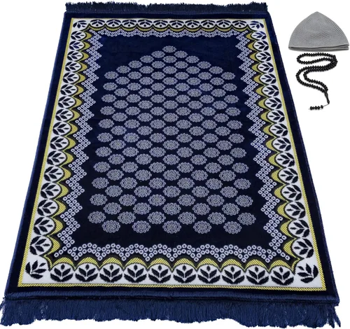 Miniatura 8 de Modefa Alfombra de oración islámica turca, alfombra de terciopelo fina y ligera, alfombra de oración musulmana suave, Janamaz, regalo de Ramadán