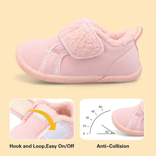 Miniatura 3 de Centipede Demon Pantuflas para niñas y niños pequeños peludos, zapatos de casa, zapatos cálidos para interiores y bebés, pantuflas de invierno