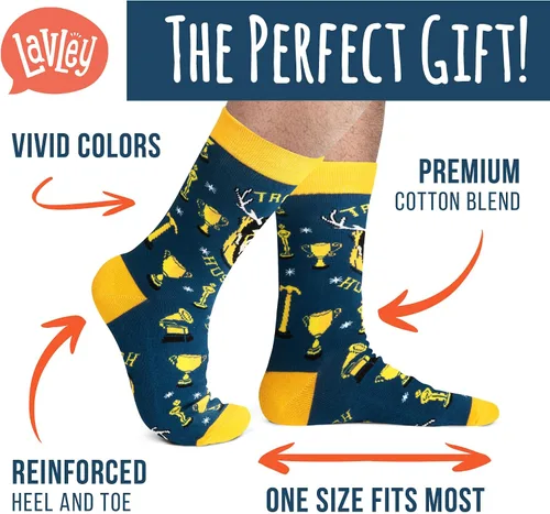 Miniatura 2 de Lavley Funny Socks For Men - Novelty Gifts For Sports Fans, Golfing, Pickleball, Weight Lifting, Racing and More