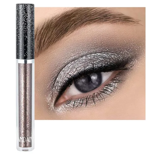 Miniatura 10 de Sombras de ojos con purpurina, sombras de ojos líquidas, metales de larga duración, plata brillante, dorado, sombras de ojos coloridas de alto 11#