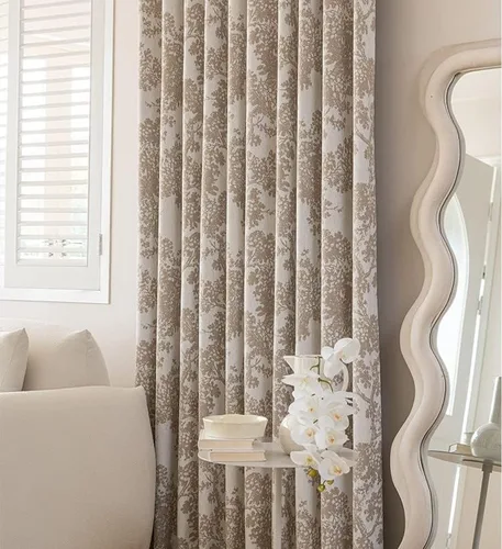 Miniatura 2 de Cortinas florales de granja semiopacas para sala de estar, paneles de cortina blackout de jacquard de 45 pulgadas de largo, cortinas con bolsillo
