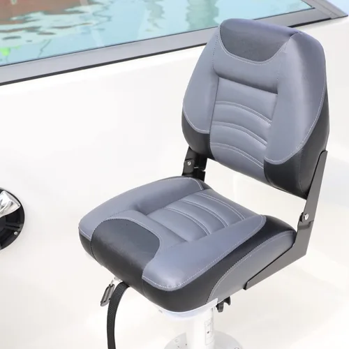Miniatura 2 de NORTHCAPTAIN T1 Deluxe Asiento plegable para barco con respaldo bajo, tornillos de acero inoxidable incluidos