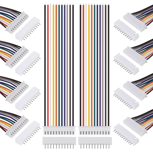 Miniatura 12 de ACEIRMC XH - Juego de conectores JST-XH, 10 pares, conector macho y hembra de 3 pines, adaptador de enchufe con cable plano de 7.874 in, 26 AWG