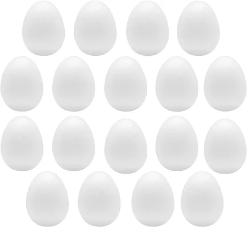Miniatura 8 de FFchuanhe Huevos de espuma para manualidades, paquete de 12 huevos de espuma de poliestireno de 2.75 pulgadas para Pascua, Halloween, Navidad