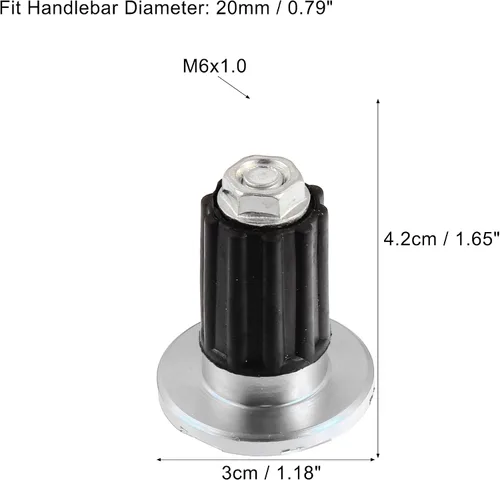 Miniatura 3 de X AUTOHAUX 1 par 7/8 "0.866 in motocicleta mano apretones manillar final deslizante tapas tapones aleación de aluminio negro