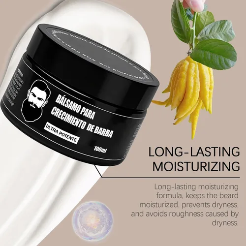 Miniatura 4 de Cosmetics Para Barba, Bálsamo Estimulante de Barba, Bálsamo Estimulante de Barba Ultra Potente, Crema Para Barba, Hidrata y Fortalece la Barba, 3.5