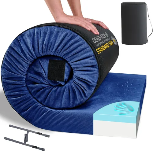 Miniatura 9 de HomeMate CertiPUR-US Memory Foam Camping Mattress Pad Portable Roll Up Mattress for Adults Sleeping Mat Cot Mattress Pad Gris
