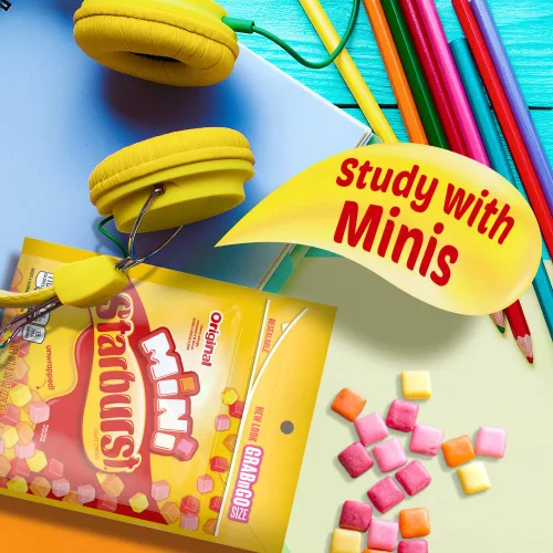 Miniatura 6 de STARBURST Original Minis - Caramelos masticables de frutas, bolsa resellable de tamaño Grab N Go de 8 onzas (paquete de 8)
