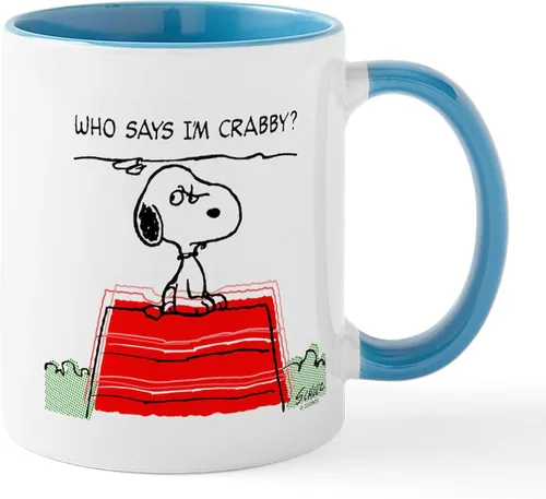 Miniatura 23 de CafePress Crabby Snoopy - Taza de café de cerámica (11 oz)