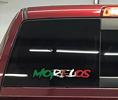 Miniatura 2 de Morelos México - Adhesivo adhesivo para ventana, parabrisas, camión, SUV, MX Bandera, bandera mexicana (13 pulgadas de ancho)