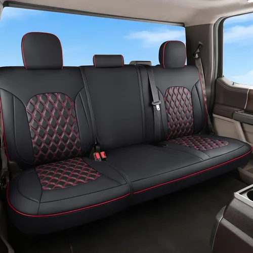 Miniatura 15 de Huidasource - Fundas de asiento delantero para Tundra, funda de cojín de asiento de cuero negro automotriz de cobertura completa, ajuste