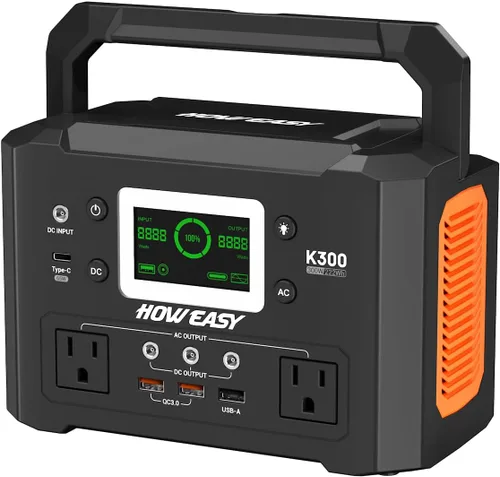 Miniatura 8 de HOWEASY Estación de energía portátil de 120 W (pico de 240 W), generador solar de campamento de 24000 mAh, banco de energía portátil con 2 salidas
