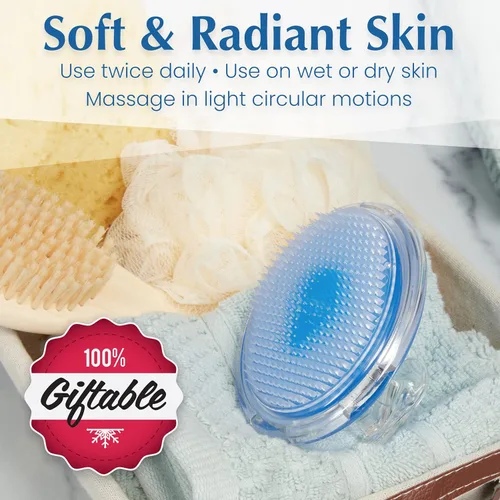 Miniatura 4 de Dylonic - Cepillo exfoliante para el cuerpo y cepillo para protuberancias del afeitado y solución para vello encarnado - Exfoliante para la piel Azul