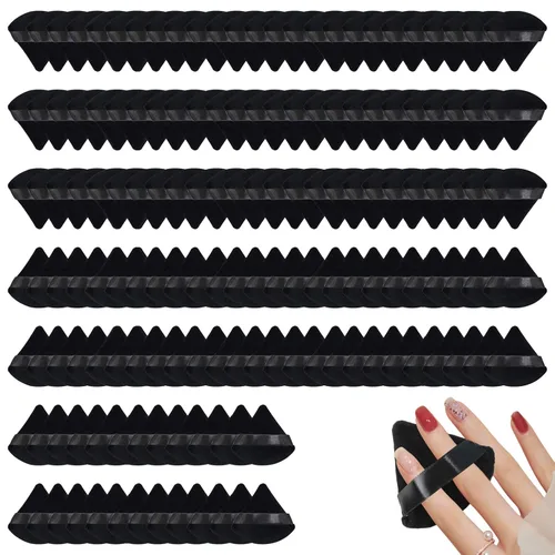 150 piezas de soplo de polvo para rostro, triángulo suave para polvo suelto, polvo mineral, polvo corporal, terciopelo, base cosmética, esponja