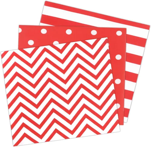 Miniatura 9 de Servilletas desechables de papel para fiestas, 60 unidades Rojo con rayas