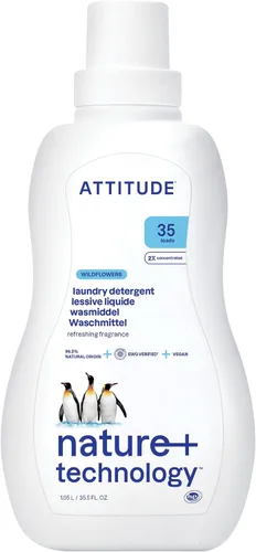 Miniatura 15 de ATTITUDE Detergente líquido para ropa, verificado por EWG, compatible con HE, a base de plantas y vegano, jabón natural para lavandería, aroma a