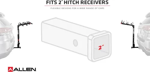 Miniatura 4 de Allen Sports Premier - Portabicicletas de liberación rápida para 5 bicicletas para enganche de 2 pulgadas, modelo QR555 y adaptador de barra
