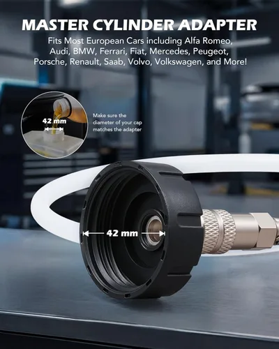 Miniatura 3 de Kit de purga de frenos Orion Motor Tech, extractor de líquido de frenos de 2.5L para una persona compatible con Ford VW BMW y más, purga de presión