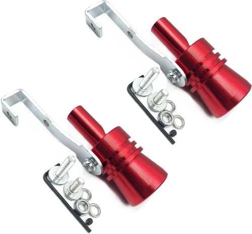 Miniatura 10 de DEVMO Silenciador de escape universal de aleación de aluminio de tamaño XL, silenciador de tubo de escape de sonido turbo para coche (XL-negro)