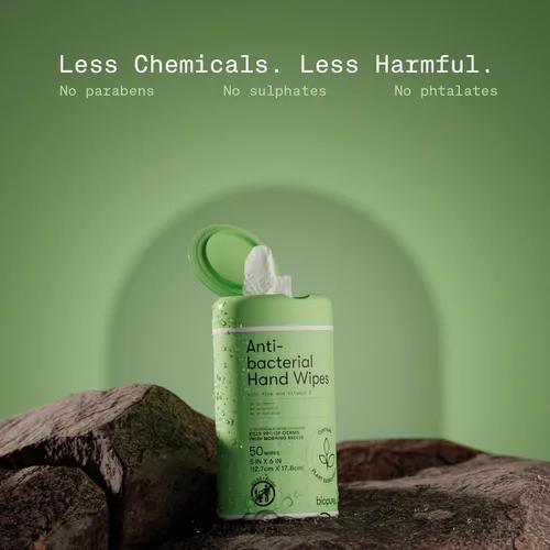 Miniatura 6 de BIOPURE Toallitas antibacterianas para manos Fresh Morning Breeze - Toallitas antibacterianas con fórmula de aloe y vitamina E Canister