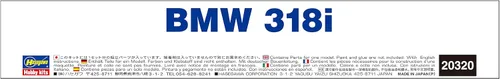 Miniatura 6 de ハセガワ Hasegawa 1/24 620320 BMW 318i Modelo Kit