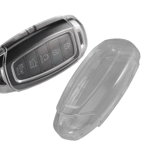 Funda para llavero de TPU compatible con Hyundai Accent Azera Elantra GT Grandeur I30 IG IX35 Kona Palisade Santa Fe Solaris 4 5 botones ultrafina