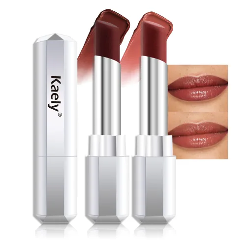 Miniatura 27 de Kaely - 2 piezas de bálsamo labial tintado de miel, lápiz labial de brillo hidratante para labios secos de mujer, maquillaje de mancha de brillo