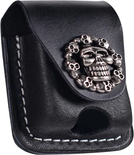 Miniatura 13 de Funda de cuero para encendedor hecha a mano con lazo para cinturón de bolsillo
