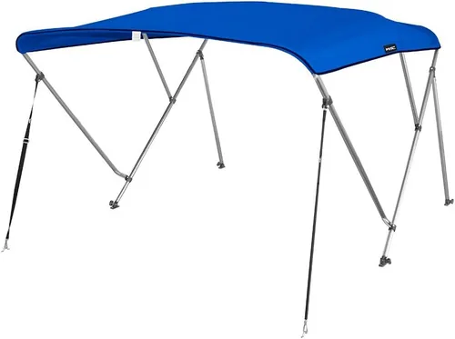 Miniatura 9 de MSC - Toldo superior de barco de 3 y 4 arcos, poliéster teñido en solución 600D, incluye 2 postes de soporte y 4 correas ajustables Verde bosque
