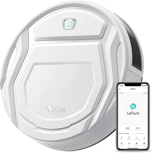 Miniatura 11 de Lefant Aspiradora robot M210 Pro, succión de 4000 Pa, 200 minutos de tiempo de funcionamiento, silenciosa, ultrafina, aspiradora robótica de carga