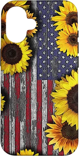 Miniatura 32 de American Flag with Sunflowers Case for iPhone 17