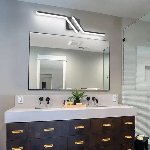 Miniatura 7 de Luz de tocador de baño negra de 32 pulgadas, LED moderna, 3CCT, regulable, 24 W, luminarias de baño sobre espejo 3000 K/4500 K/6000 K, 3