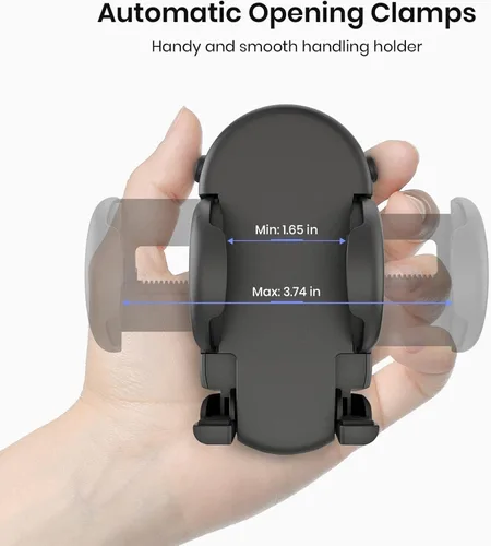 Miniatura 5 de MiiKARE Soporte para teléfono de gimnasio, magnético, giratorio 360°, esencial para el hogar y el gimnasio para todos, color negro