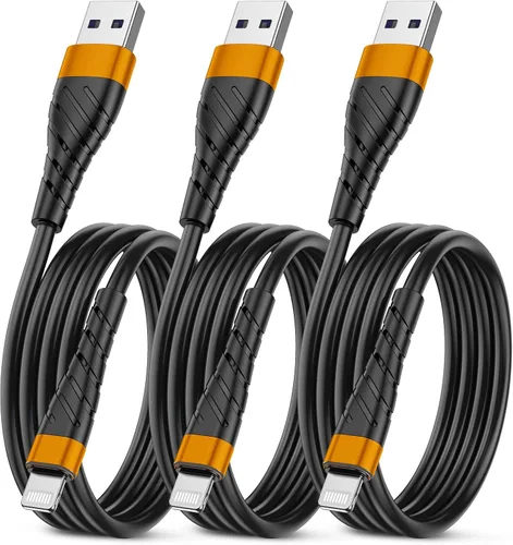Miniatura 12 de Cable de carga corto con certificación MFi para iPhone, paquete de 3 unidades de 1 pie, 12 pulgadas para cable de carga Lightning, cable de datos