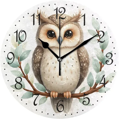 Miniatura 26 de ALAZA Reloj de pared de vaca de granja de 10 pulgadas, funciona con pilas, silencioso, sin tictac, decoración del hogar para cocina, sala de estar
