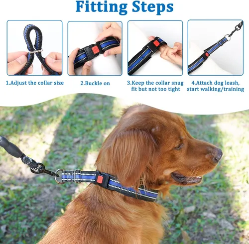 Miniatura 7 de Mayerzon Collar Martingale para perros, collar de perro antitirones con tira reflectante para perros pequeños, medianos y grandes, collar de perro