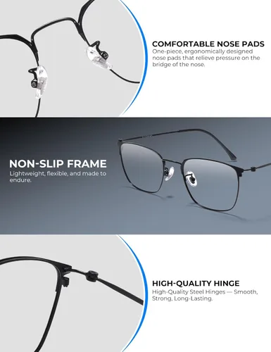 Miniatura 4 de ZanyLen Lentes de bloqueo de luz azul, para computadora/juegos/TV/teléfonos para hombres/mujeres