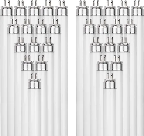Miniatura 8 de Sunlite 30300 F14T5/830 Lámpara fluorescente lineal T5 de 2 pies, 14 vatios, 1200 lúmenes, 3000K blanco cálido, base bi-pin G5 en miniatura, cumple