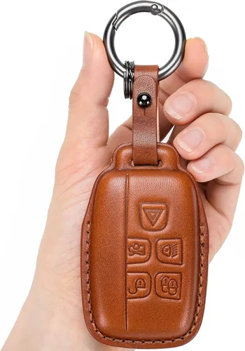 Miniatura 7 de Funda para llavero Land Rover/Jaguar de piel auténtica con llavero, compatible con Evoque Velar Sport Discovery Freelander2 LR4 Land Rover
